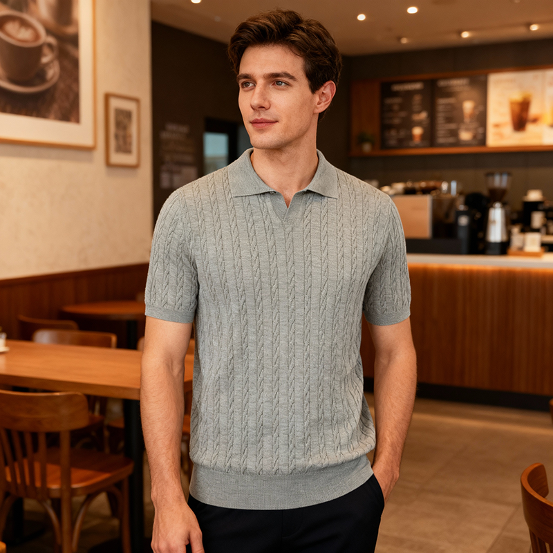 Polo tipo su&eacute;ter para hombre omaiga 530732