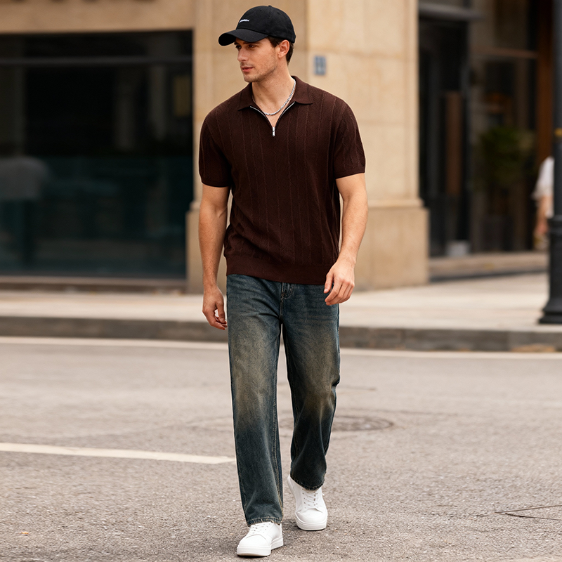 Polo tipo su&eacute;ter para hombre omaiga 530720