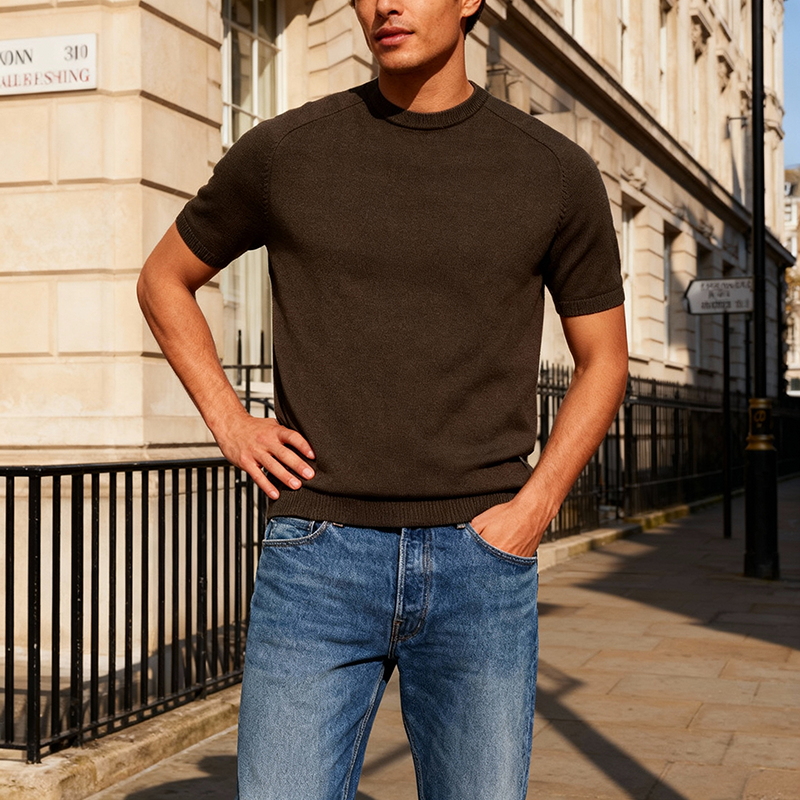 Polo tipo su&eacute;ter para hombre omaiga 530627