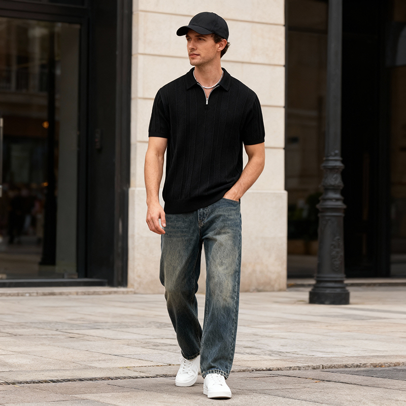Polo tipo su&eacute;ter para hombre omaiga 530720