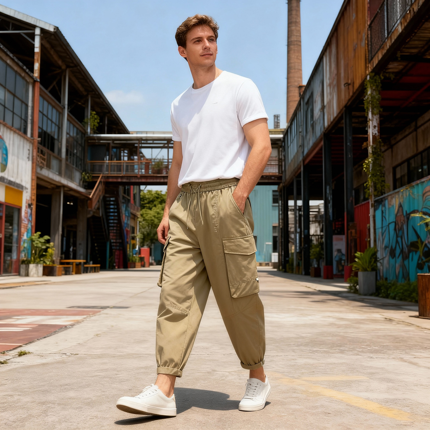 Pantalones y pantalones para hombre omaiga C466802